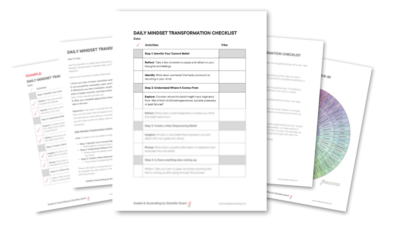 Daily Mindset Transformation [Checklist]